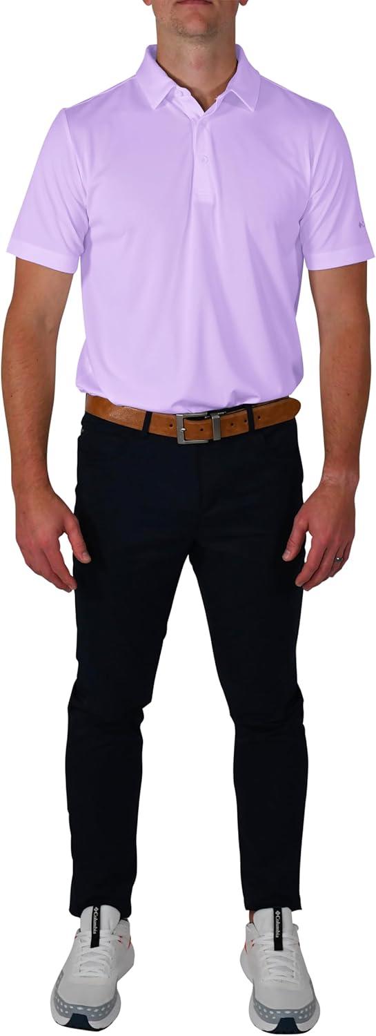 imageColumbia Mens Golf Drive Polo Shirt Omni Wick Performance Breathable Short SleeveSnow Drift