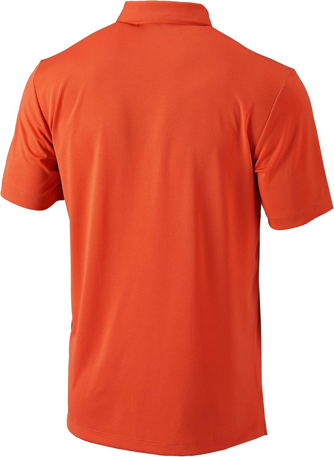 imageColumbia Mens Golf Drive Polo Shirt Omni Wick Performance Breathable Short SleeveState Orange