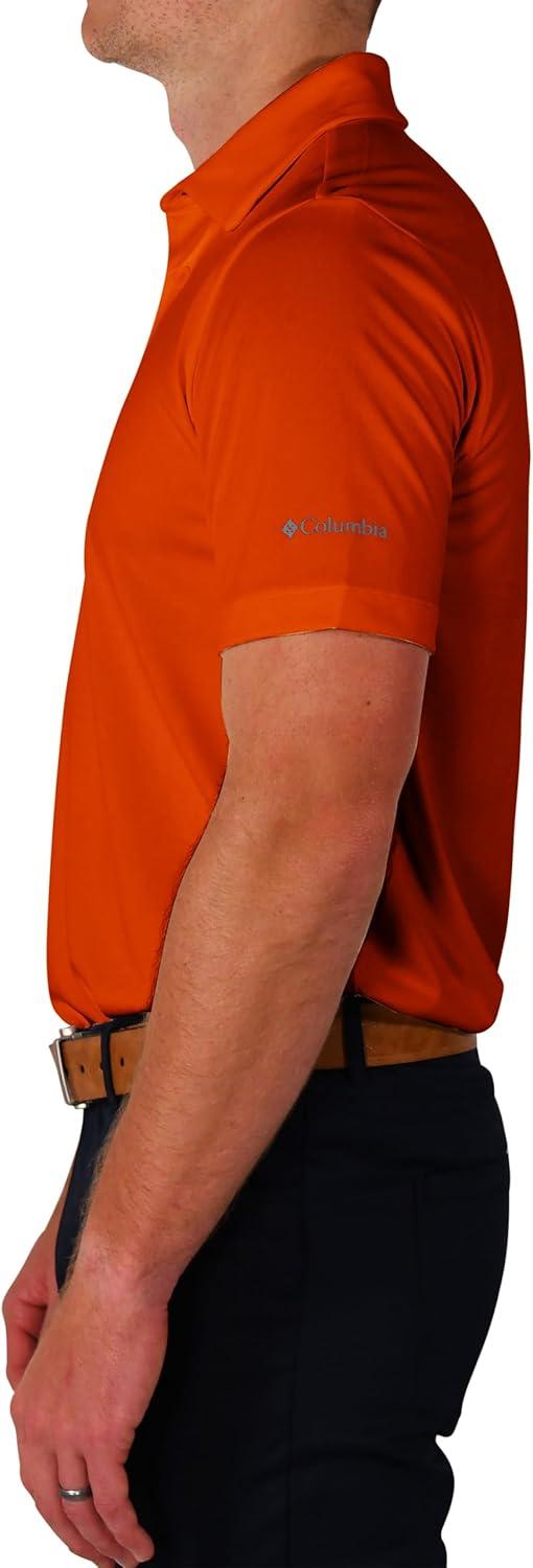 imageColumbia Mens Golf Drive Polo Shirt Omni Wick Performance Breathable Short SleeveState Orange