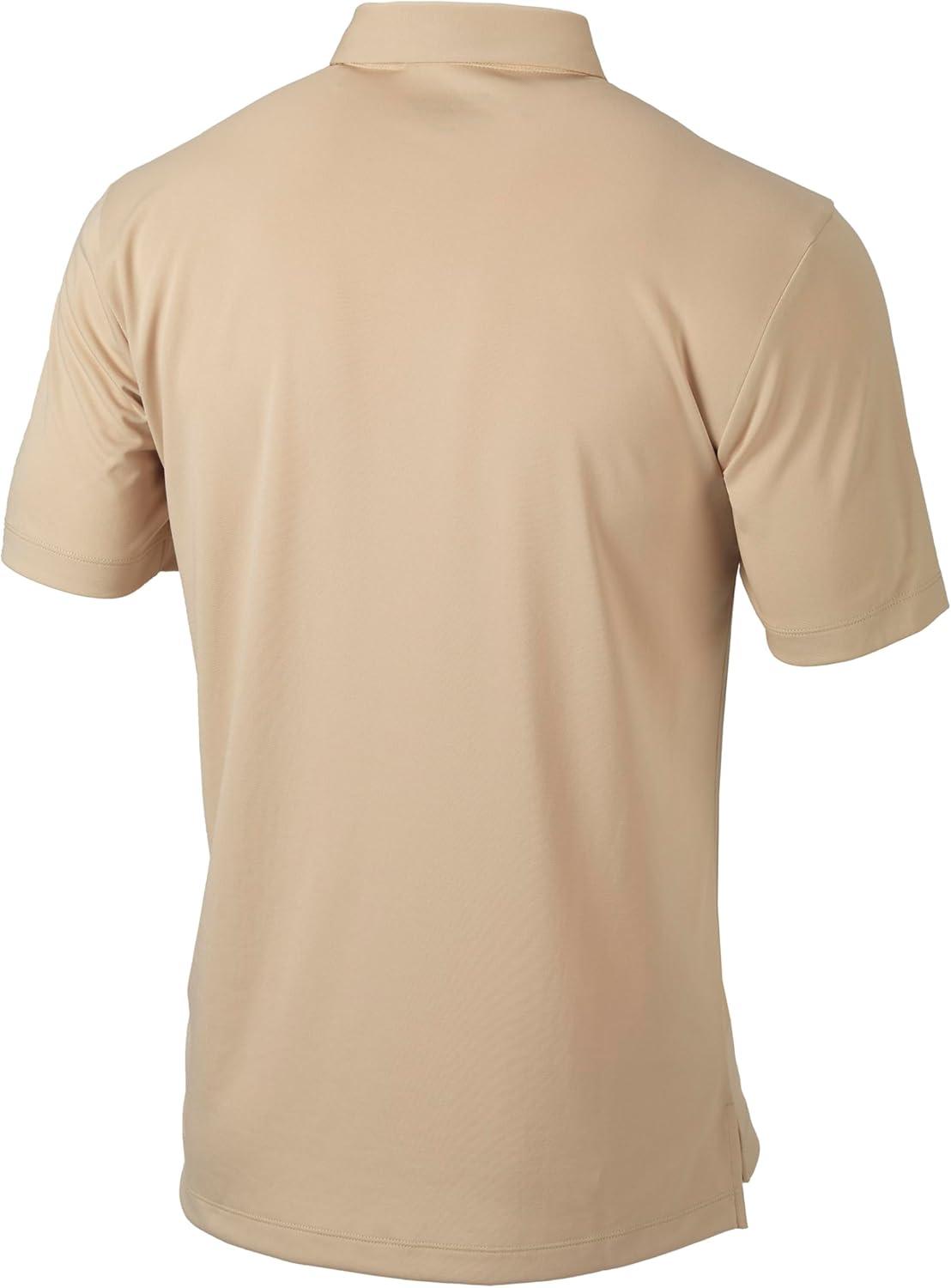 imageColumbia Mens Golf Drive Polo Shirt Omni Wick Performance Breathable Short SleeveVegas Gold