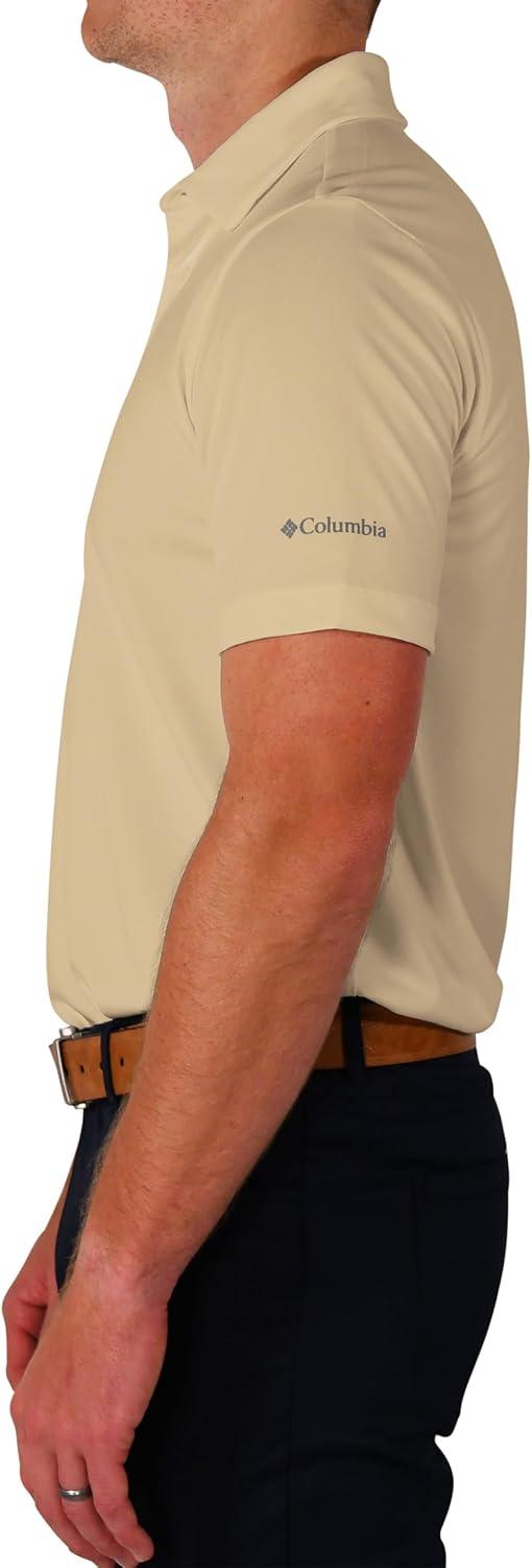imageColumbia Mens Golf Drive Polo Shirt Omni Wick Performance Breathable Short SleeveVegas Gold