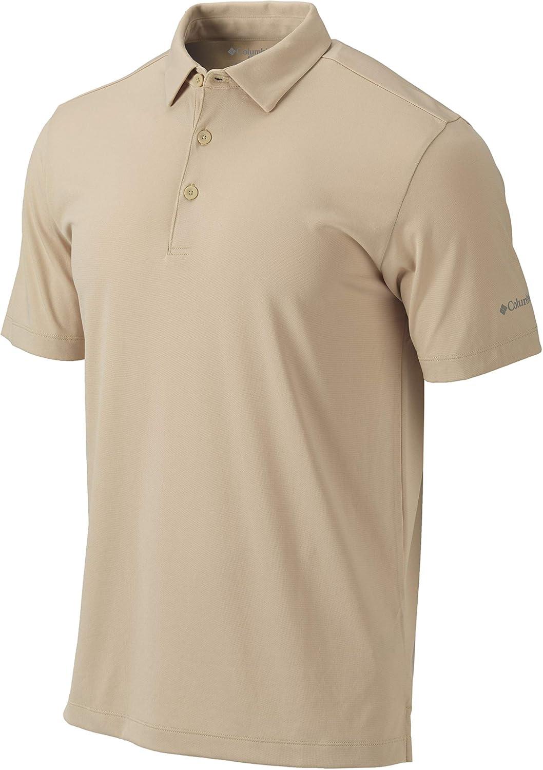imageColumbia Mens Golf Drive Polo Shirt Omni Wick Performance Breathable Short SleeveVegas Gold