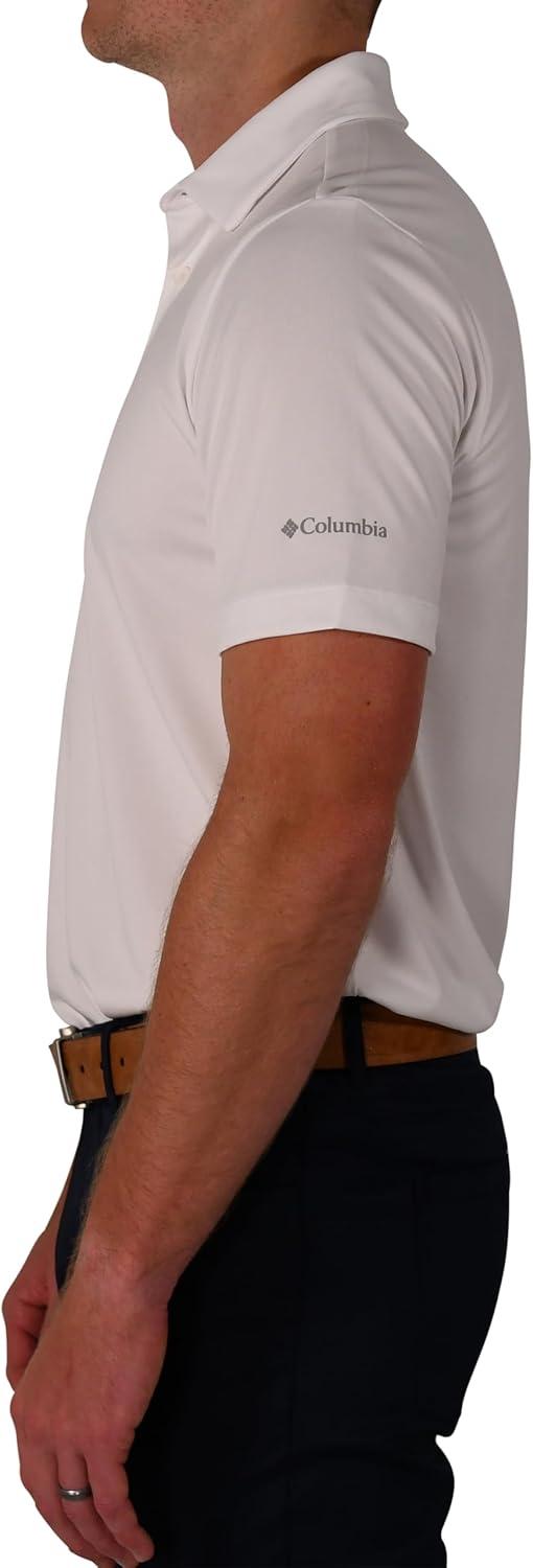 imageColumbia Mens Golf Drive Polo Shirt Omni Wick Performance Breathable Short SleeveWhite