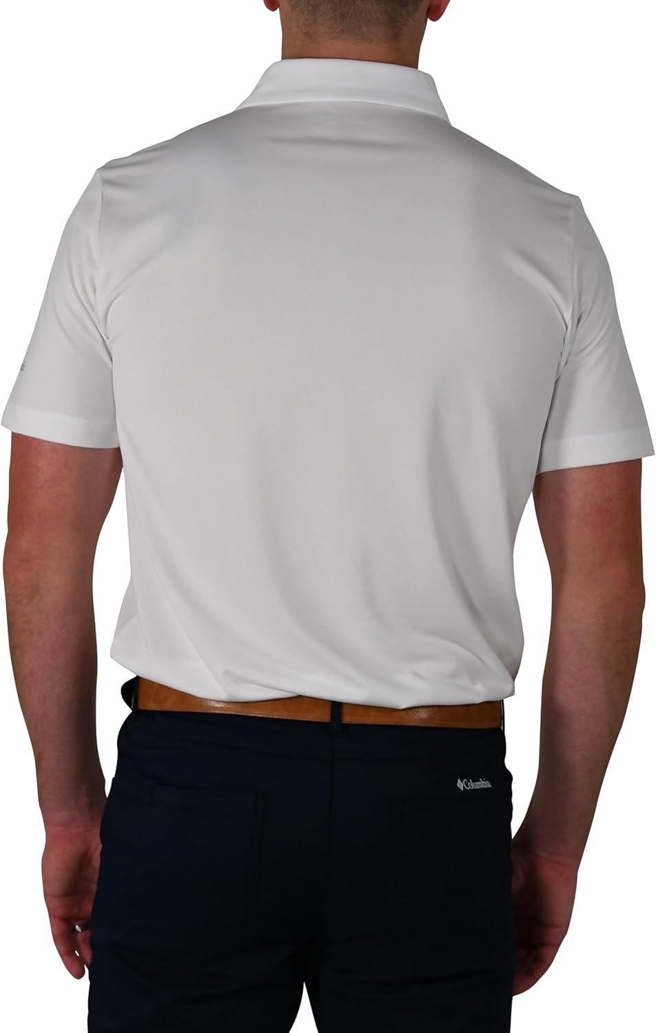 imageColumbia Mens Golf Drive Polo Shirt Omni Wick Performance Breathable Short SleeveWhite