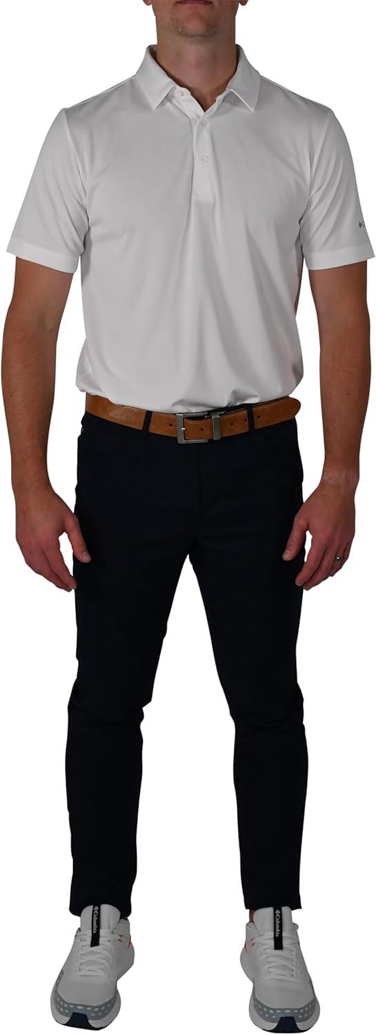 imageColumbia Mens Golf Drive Polo Shirt Omni Wick Performance Breathable Short SleeveWhite
