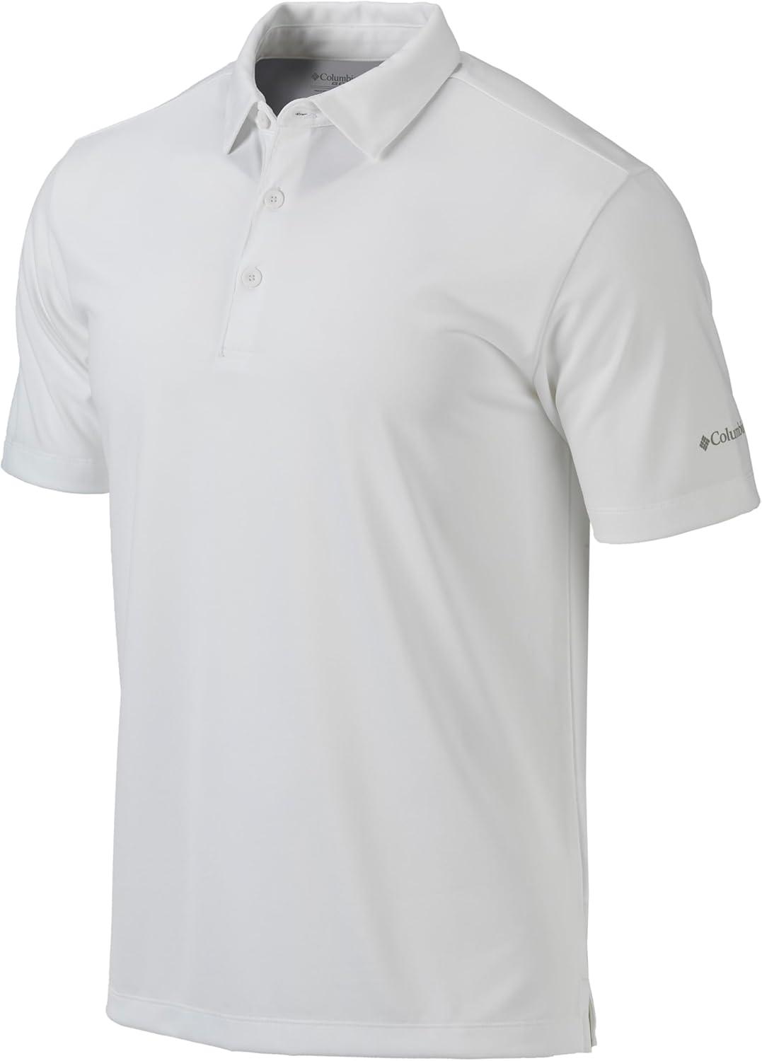imageColumbia Mens Golf Drive Polo Shirt Omni Wick Performance Breathable Short SleeveWhite