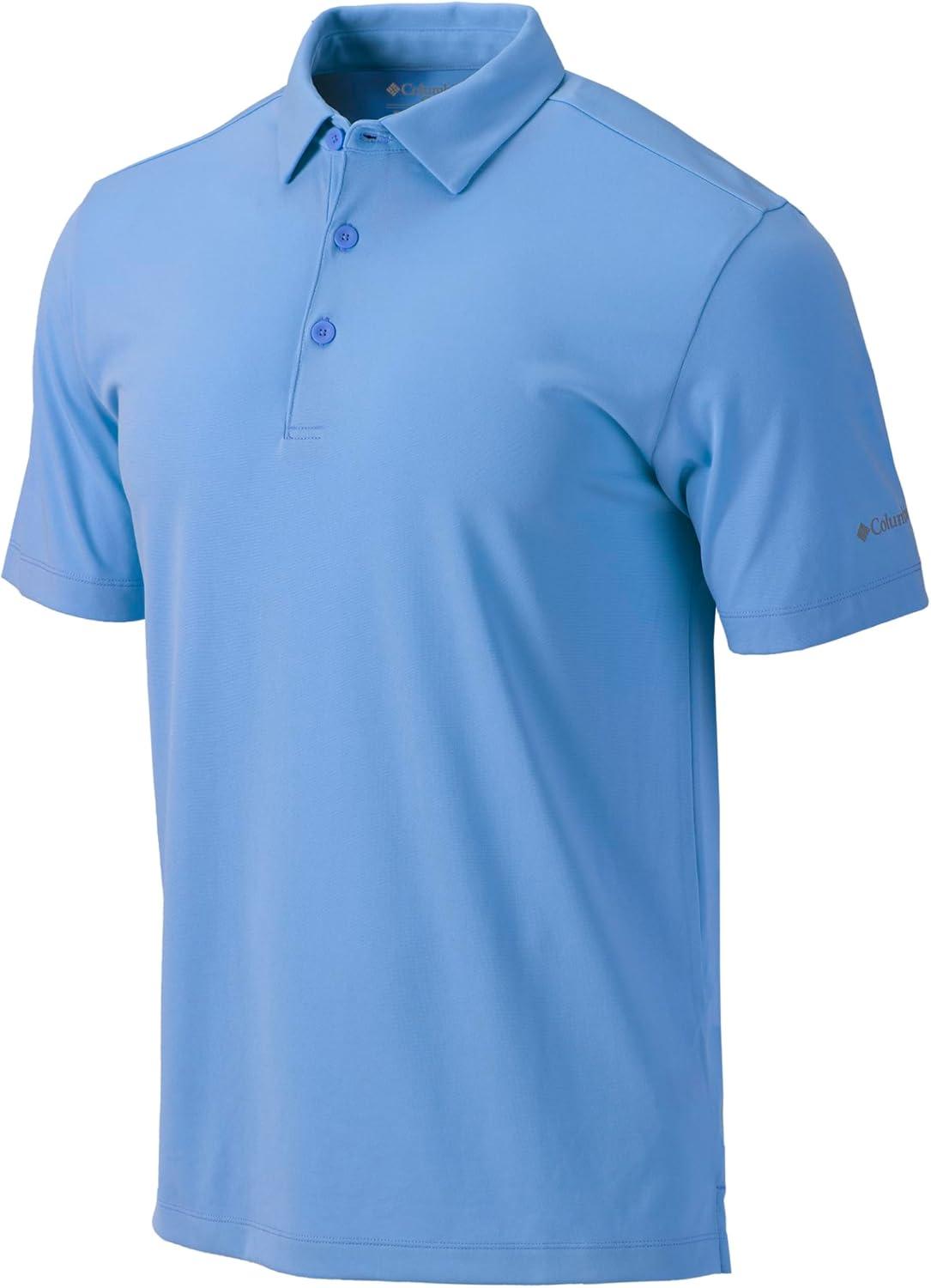 imageColumbia Mens Golf Drive Polo Shirt Omni Wick Performance Breathable Short SleeveWhite Cap