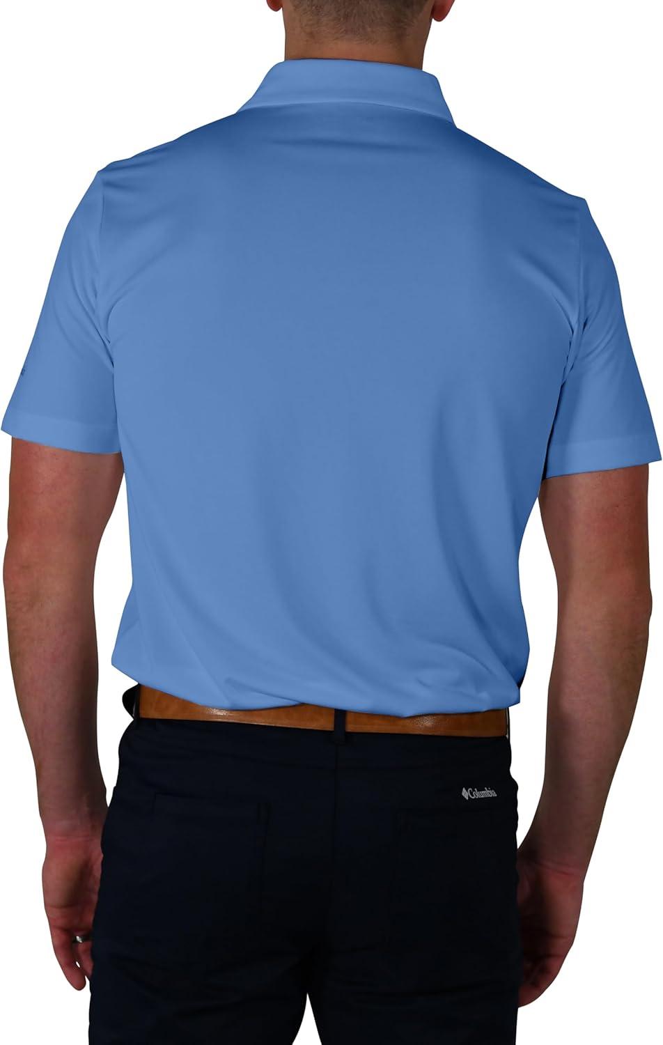 imageColumbia Mens Golf Drive Polo Shirt Omni Wick Performance Breathable Short SleeveWhite Cap