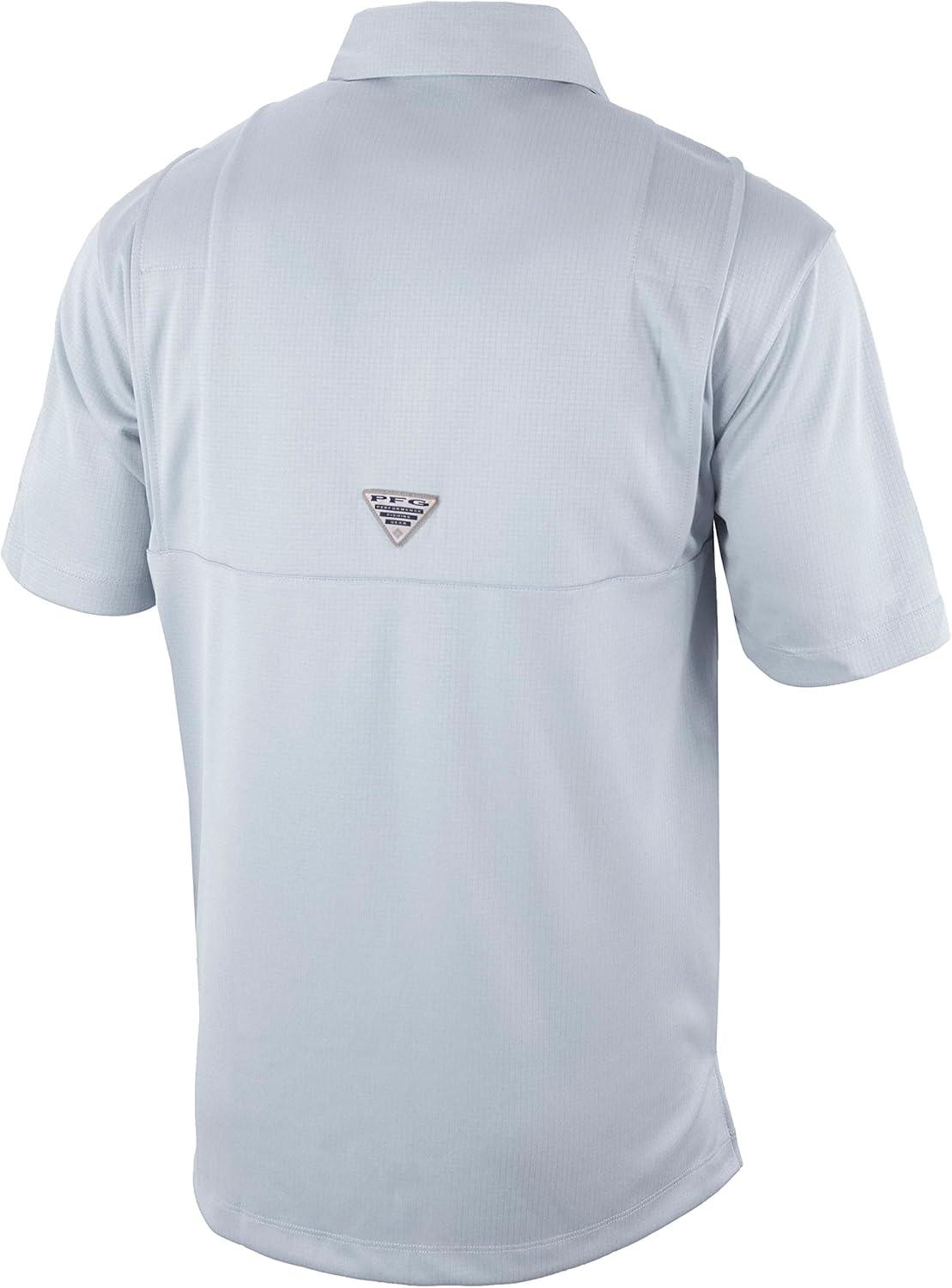 imageColumbia Mens Golf Flycaster Pocket Polo Shirt Omni Wick Breathable Short SleeveDaydream