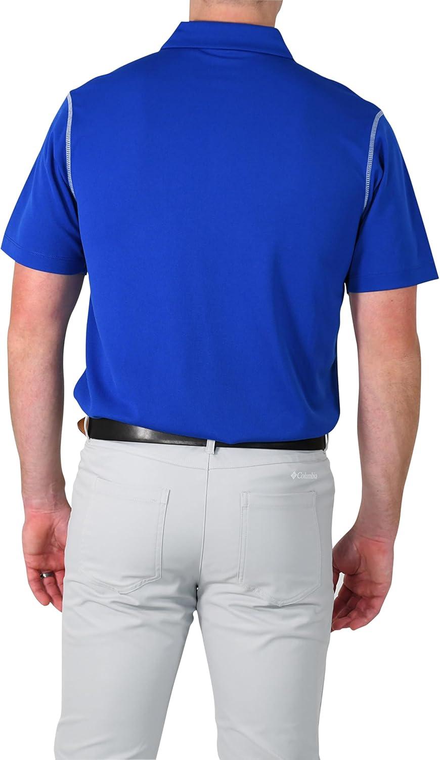 imageColumbia Mens Golf Shotgun Polo Omni Wick Performance Breathable Short SleeveAzul