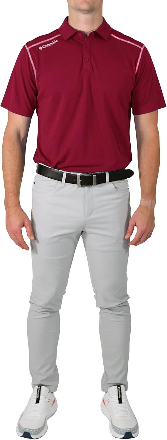 imageColumbia Mens Golf Shotgun Polo Omni Wick Performance Breathable Short SleeveBeet