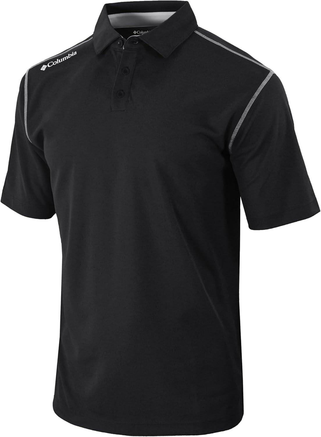 imageColumbia Mens Golf Shotgun Polo Omni Wick Performance Breathable Short SleeveBlack