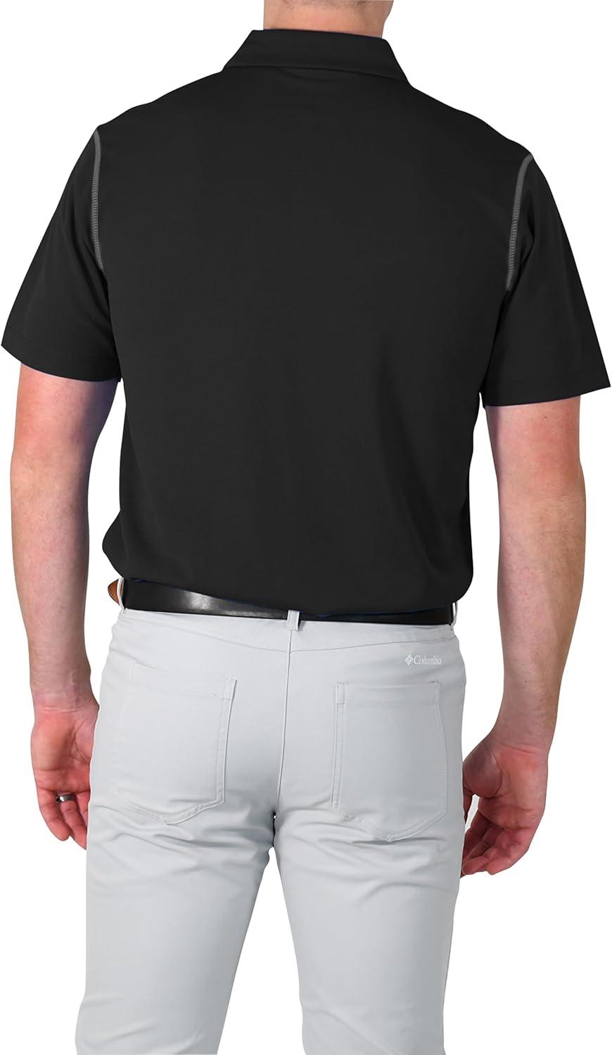 imageColumbia Mens Golf Shotgun Polo Omni Wick Performance Breathable Short SleeveBlack