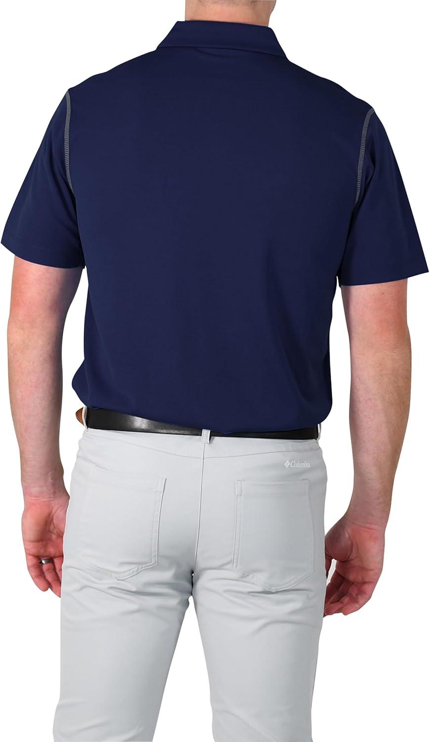 imageColumbia Mens Golf Shotgun Polo Omni Wick Performance Breathable Short SleeveCollegiate Navy