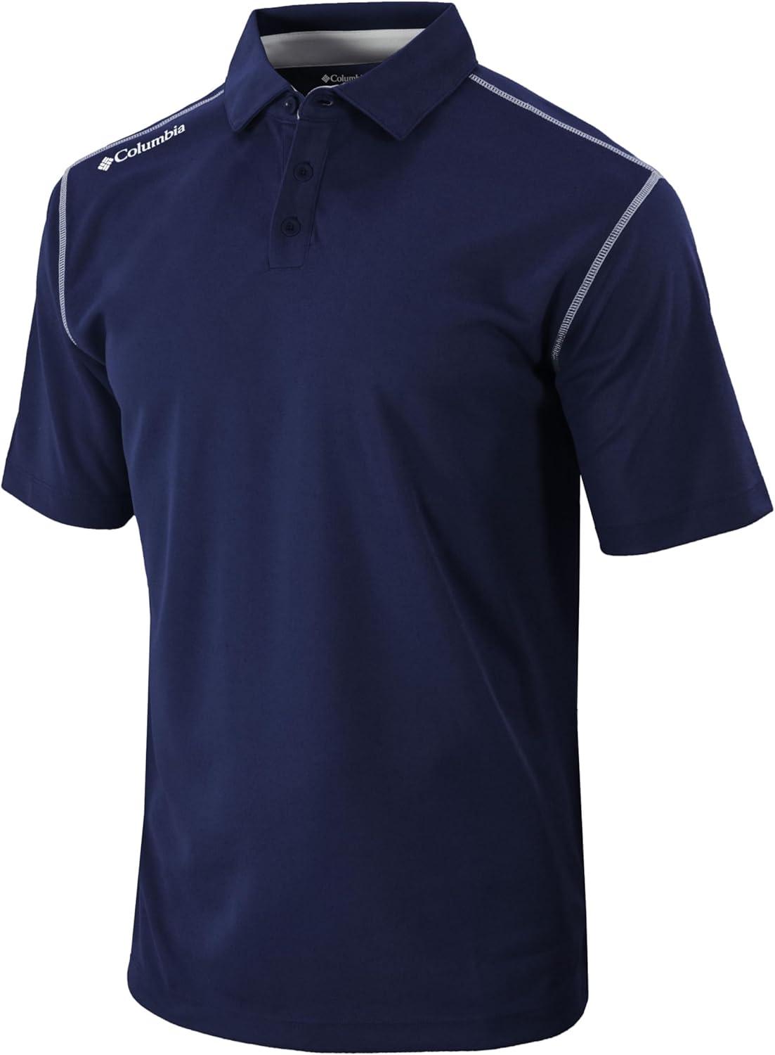 imageColumbia Mens Golf Shotgun Polo Omni Wick Performance Breathable Short SleeveCollegiate Navy