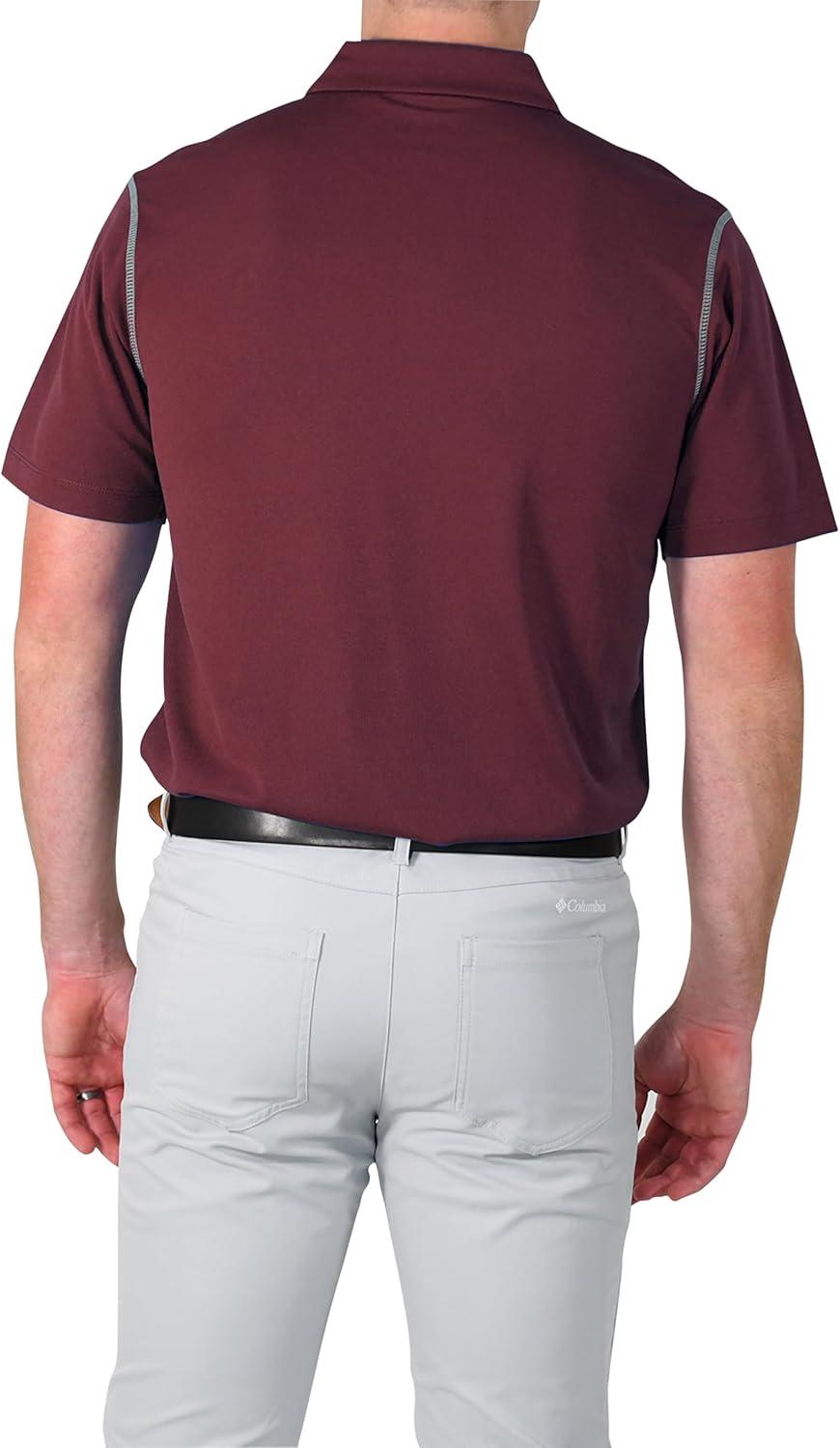 imageColumbia Mens Golf Shotgun Polo Omni Wick Performance Breathable Short SleeveDeep Maroon
