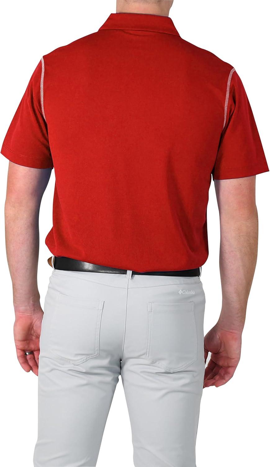 imageColumbia Mens Golf Shotgun Polo Omni Wick Performance Breathable Short SleeveIntense Red