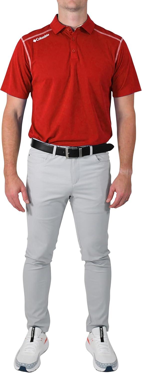 imageColumbia Mens Golf Shotgun Polo Omni Wick Performance Breathable Short SleeveIntense Red