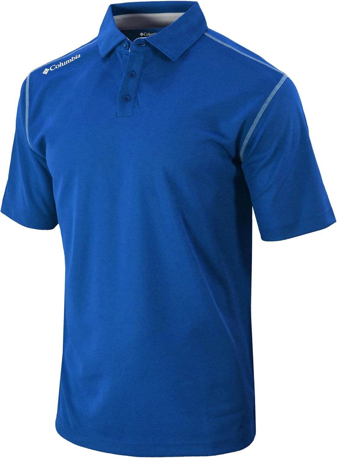 imageColumbia Mens Golf Shotgun Polo Omni Wick Performance Breathable Short SleeveSapphire