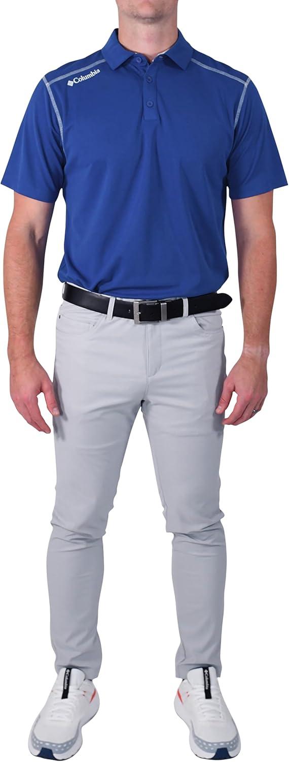 imageColumbia Mens Golf Shotgun Polo Omni Wick Performance Breathable Short SleeveSapphire