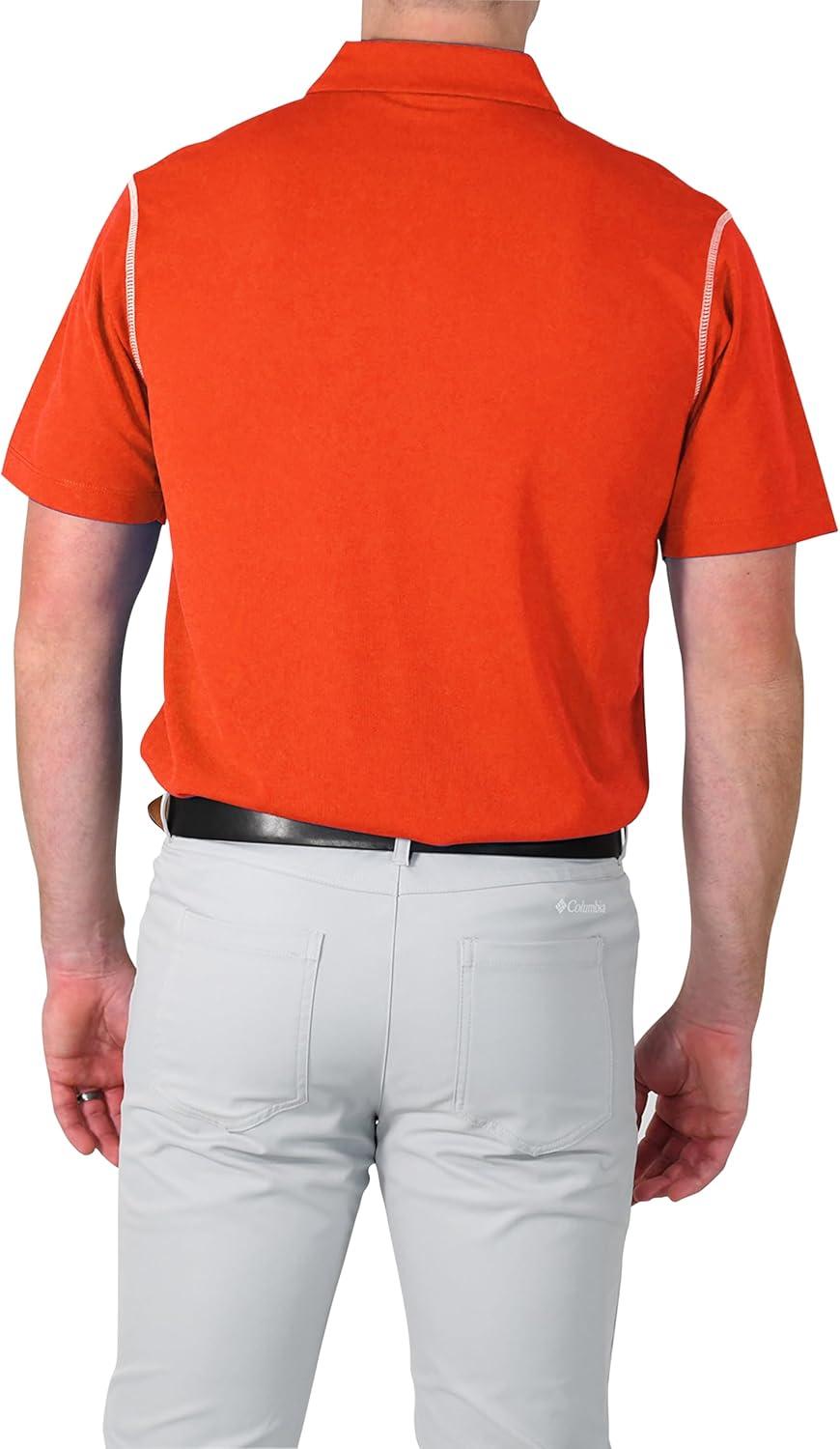 imageColumbia Mens Golf Shotgun Polo Omni Wick Performance Breathable Short SleeveState Orange