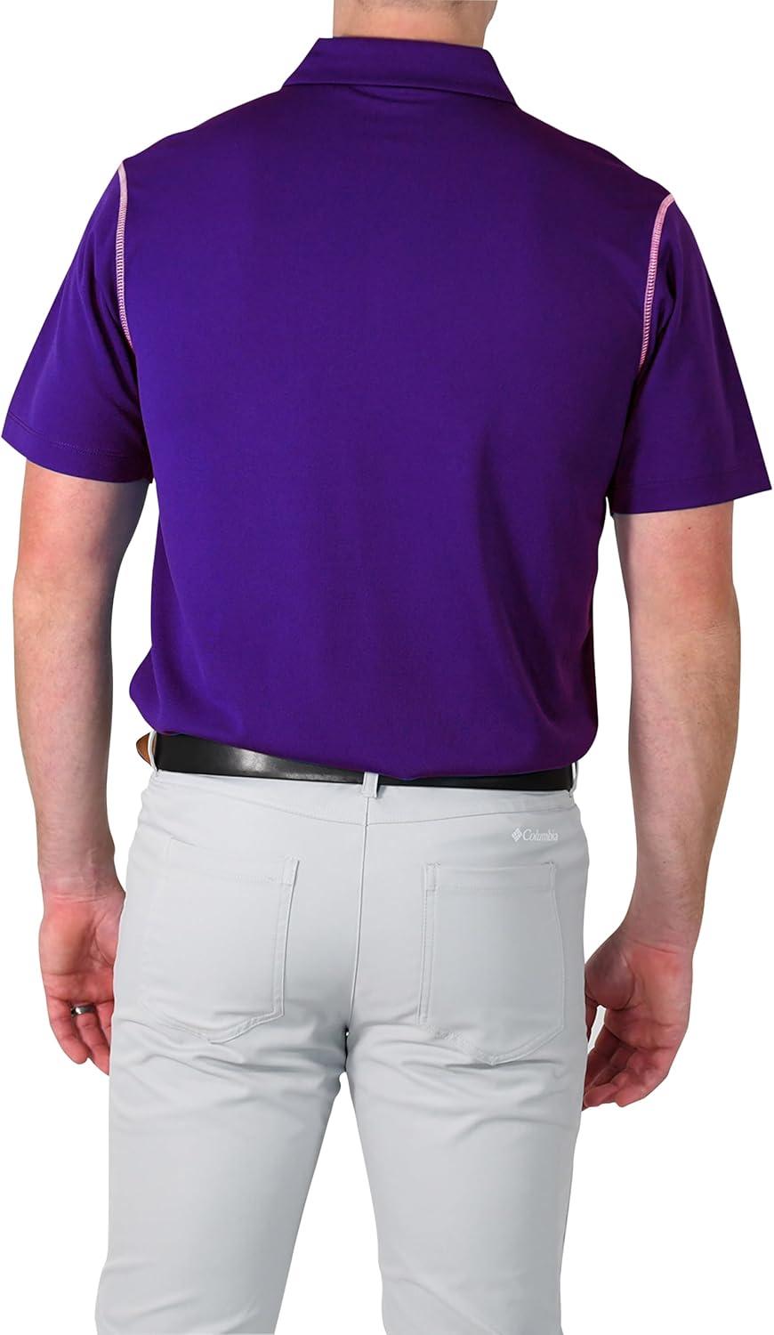 imageColumbia Mens Golf Shotgun Polo Omni Wick Performance Breathable Short SleeveUw Purple