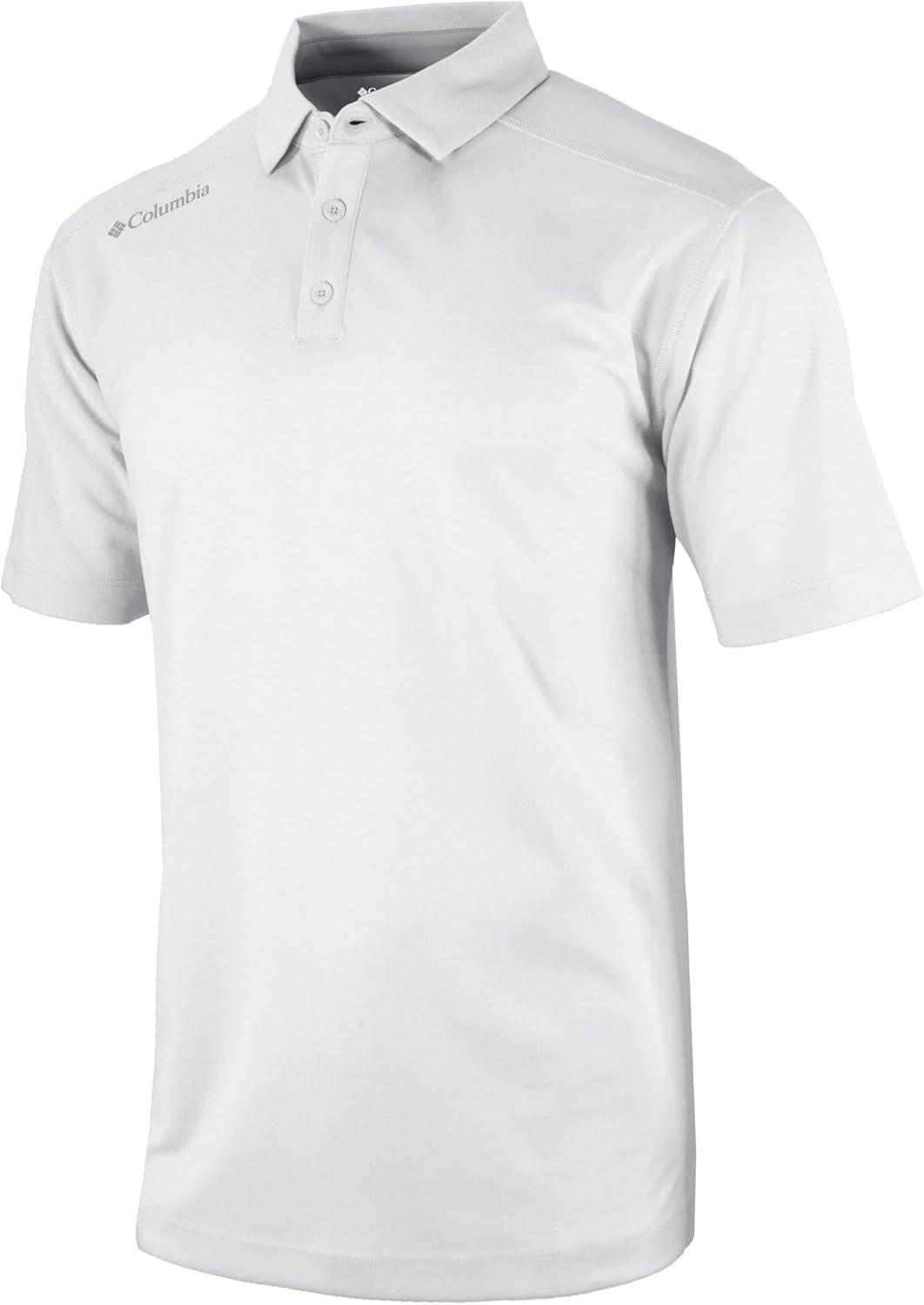 imageColumbia Mens Golf Shotgun Polo Omni Wick Performance Breathable Short SleeveWhite