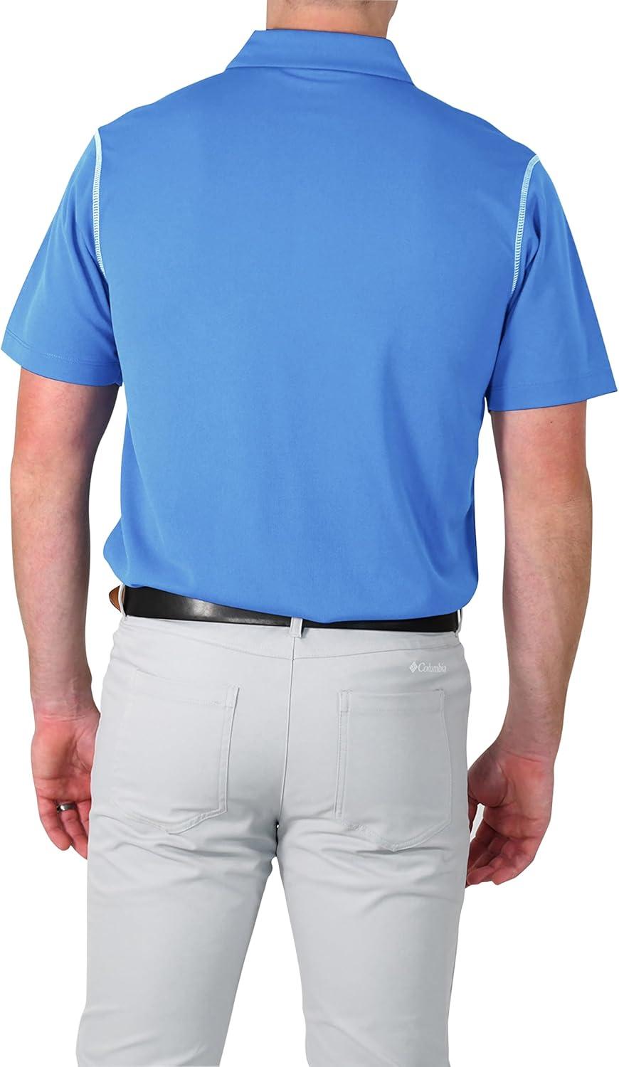 imageColumbia Mens Golf Shotgun Polo Omni Wick Performance Breathable Short SleeveWhite Cap