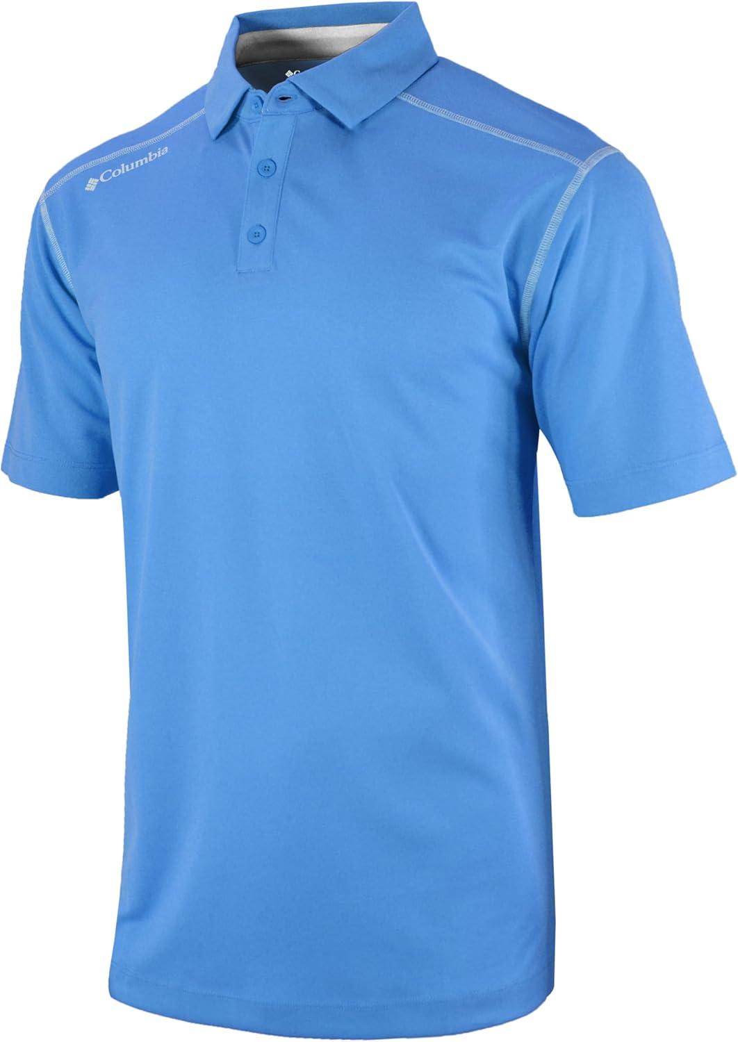 imageColumbia Mens Golf Shotgun Polo Omni Wick Performance Breathable Short SleeveWhite Cap