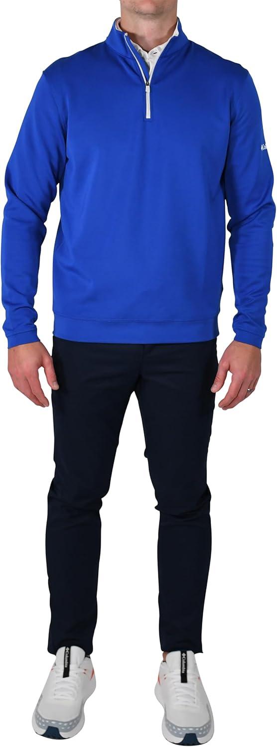 imageColumbia Mens Golf Wickhams Hills Quarter Zip OMNI WICK PulloverAzul