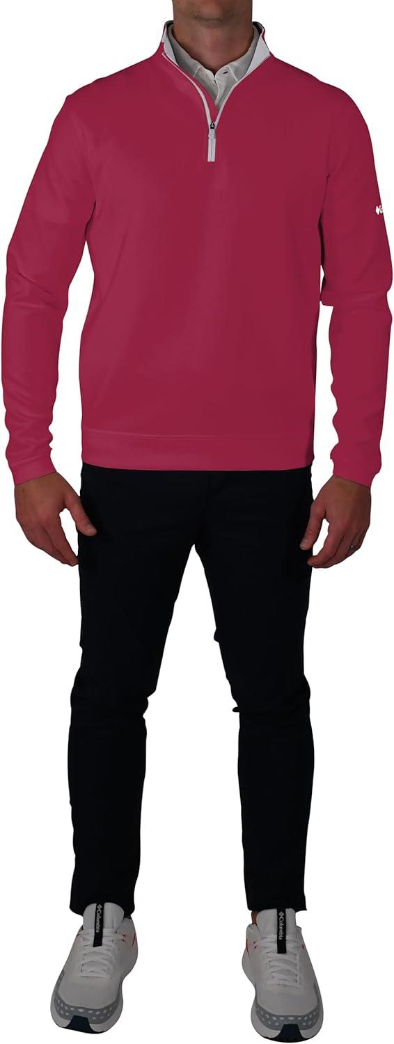 imageColumbia Mens Golf Wickhams Hills Quarter Zip OMNI WICK PulloverBeet