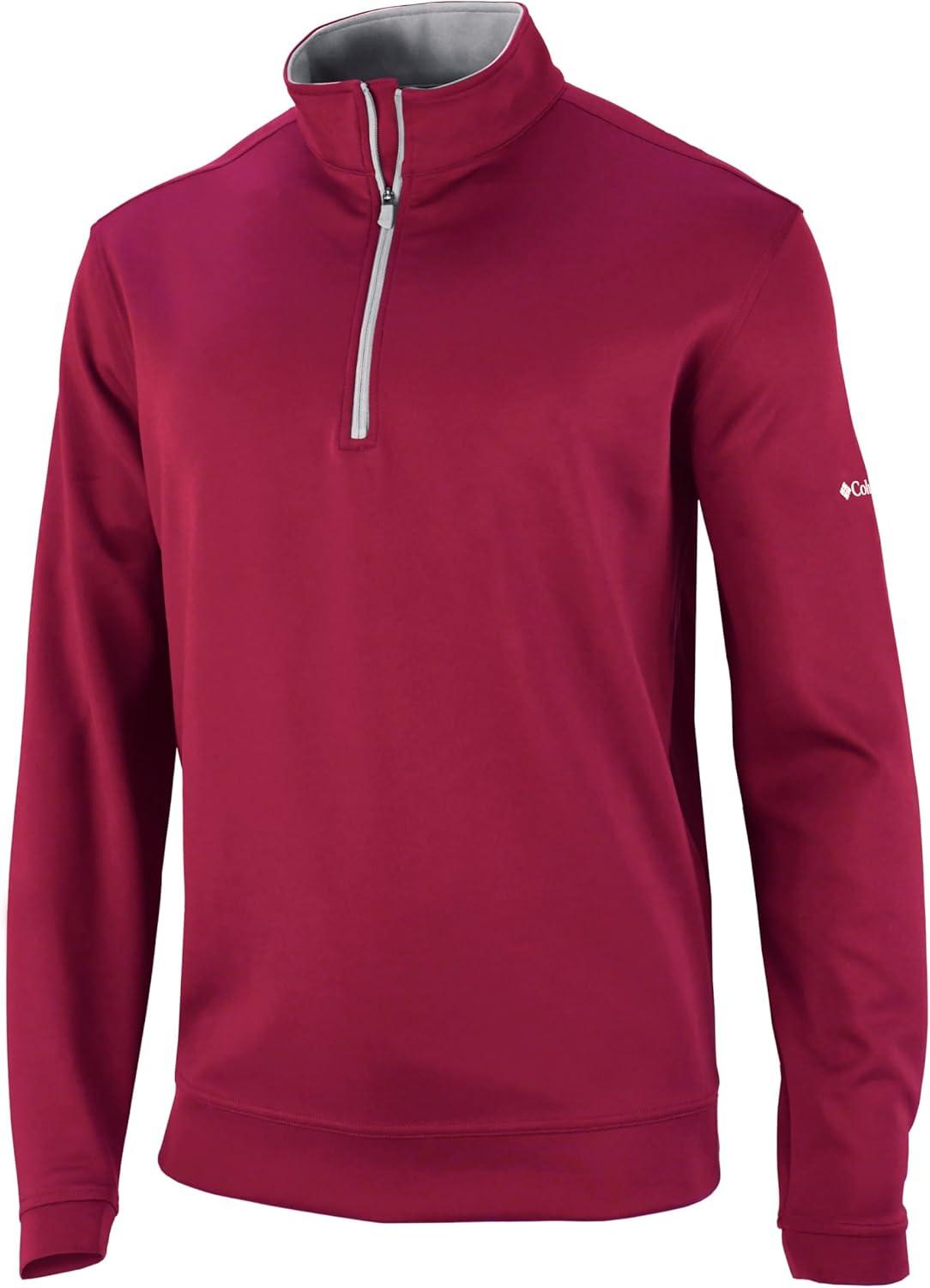 imageColumbia Mens Golf Wickhams Hills Quarter Zip OMNI WICK PulloverBeet