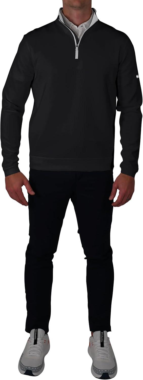 imageColumbia Mens Golf Wickhams Hills Quarter Zip OMNI WICK PulloverBlack