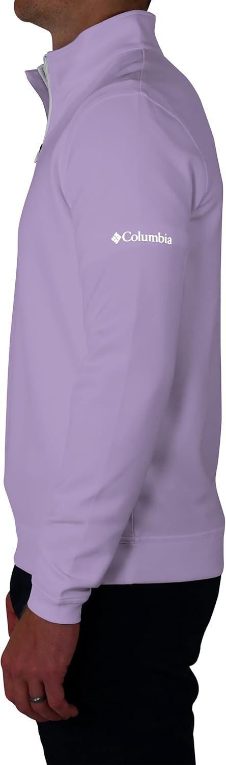 imageColumbia Mens Golf Wickhams Hills Quarter Zip OMNI WICK PulloverFrosted Purple