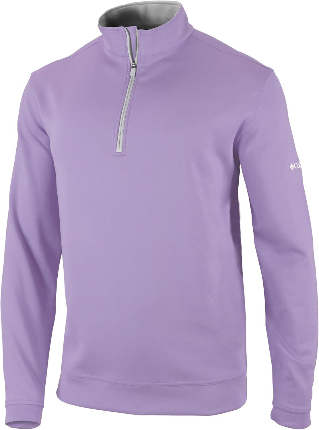 imageColumbia Mens Golf Wickhams Hills Quarter Zip OMNI WICK PulloverFrosted Purple