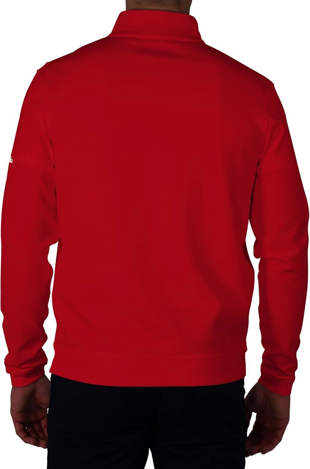 imageColumbia Mens Golf Wickhams Hills Quarter Zip OMNI WICK PulloverIntense Red