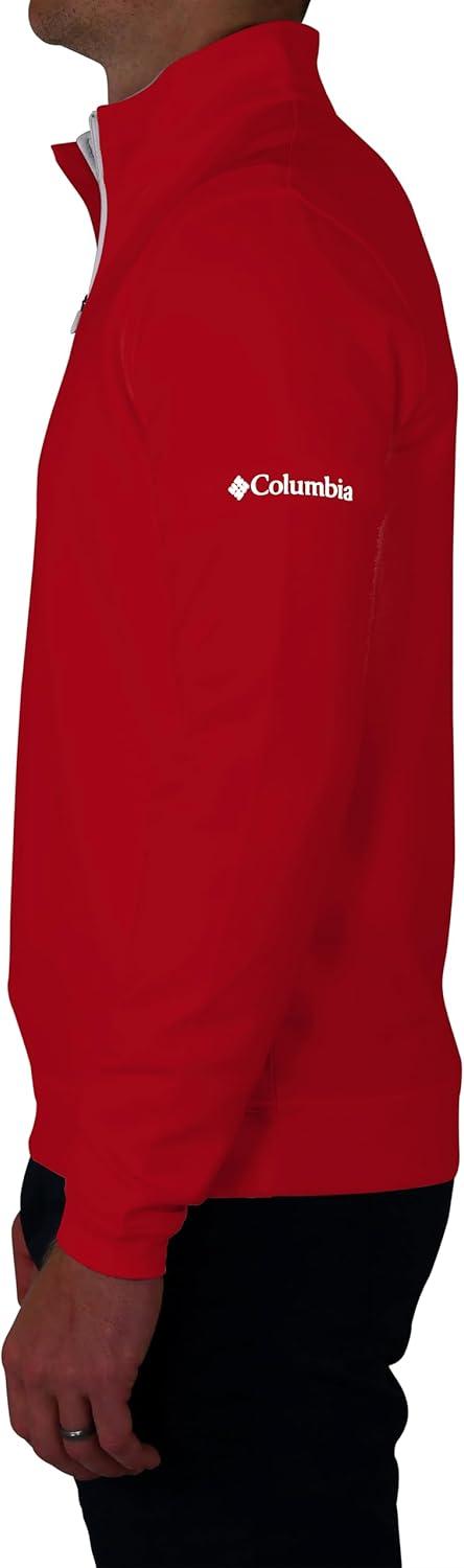 imageColumbia Mens Golf Wickhams Hills Quarter Zip OMNI WICK PulloverIntense Red