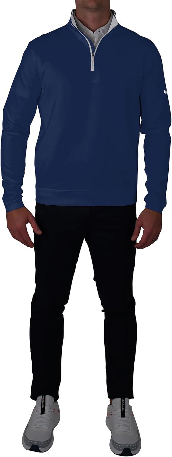 imageColumbia Mens Golf Wickhams Hills Quarter Zip OMNI WICK PulloverNavy