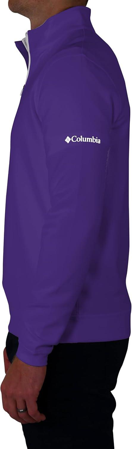 imageColumbia Mens Golf Wickhams Hills Quarter Zip OMNI WICK PulloverPurple