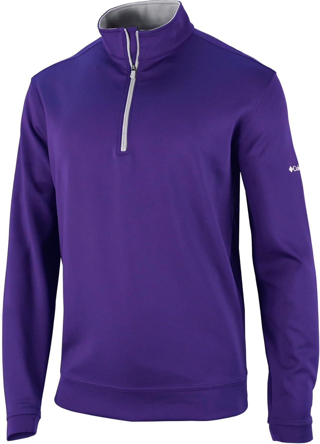 imageColumbia Mens Golf Wickhams Hills Quarter Zip OMNI WICK PulloverPurple