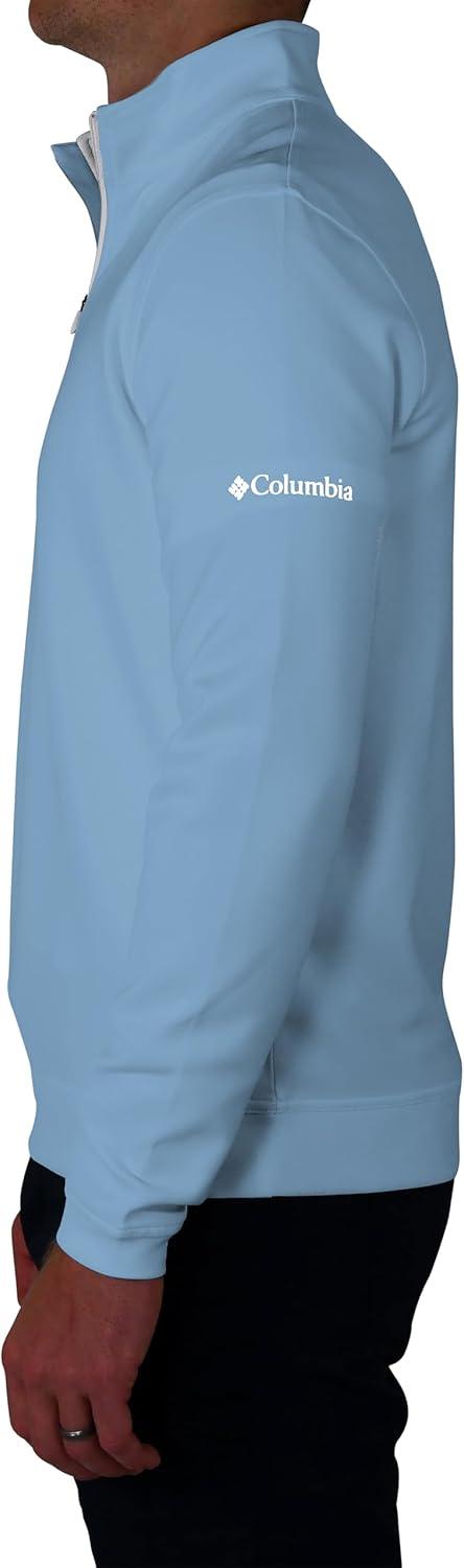imageColumbia Mens Golf Wickhams Hills Quarter Zip OMNI WICK PulloverWhite Cap
