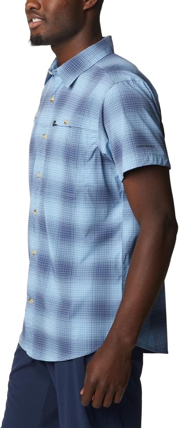 imageColumbia Mens Newton Ridge Plaid Short SleeveJet Stream Soft Ombre