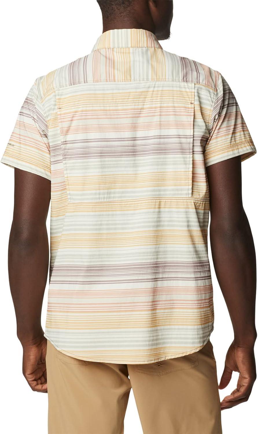 imageColumbia Mens Newton Ridge Plaid Short SleeveLight Raisin Striped Sunset