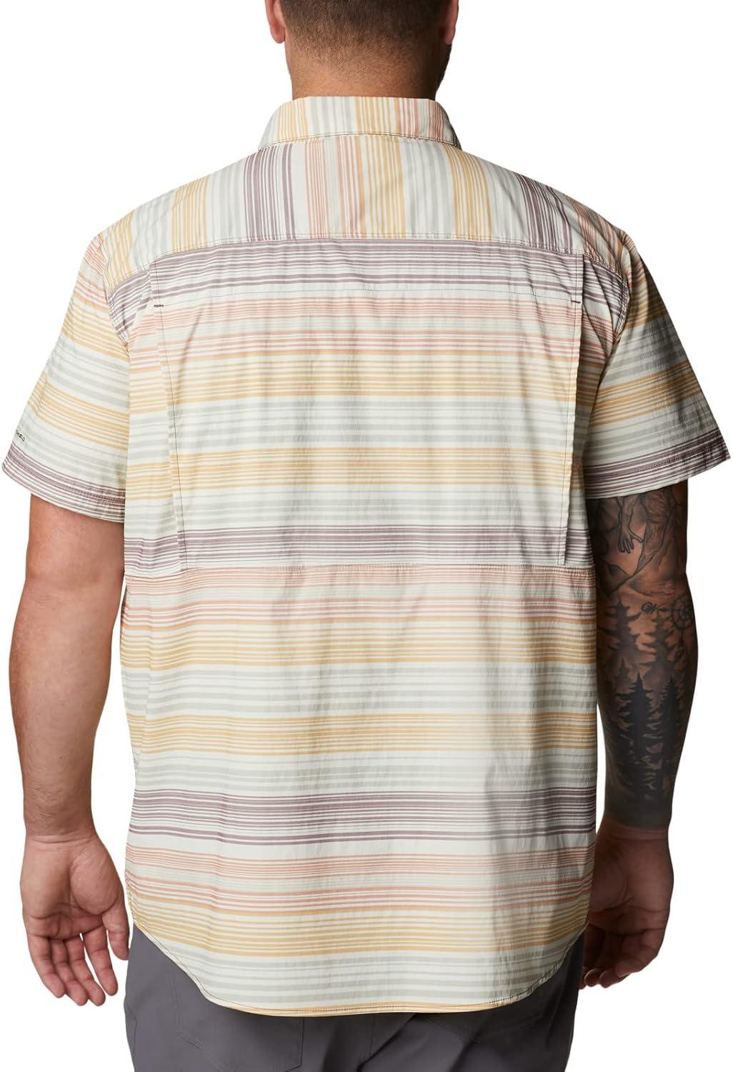 imageColumbia Mens Newton Ridge Plaid Short SleeveLight Raisin Striped Sunset