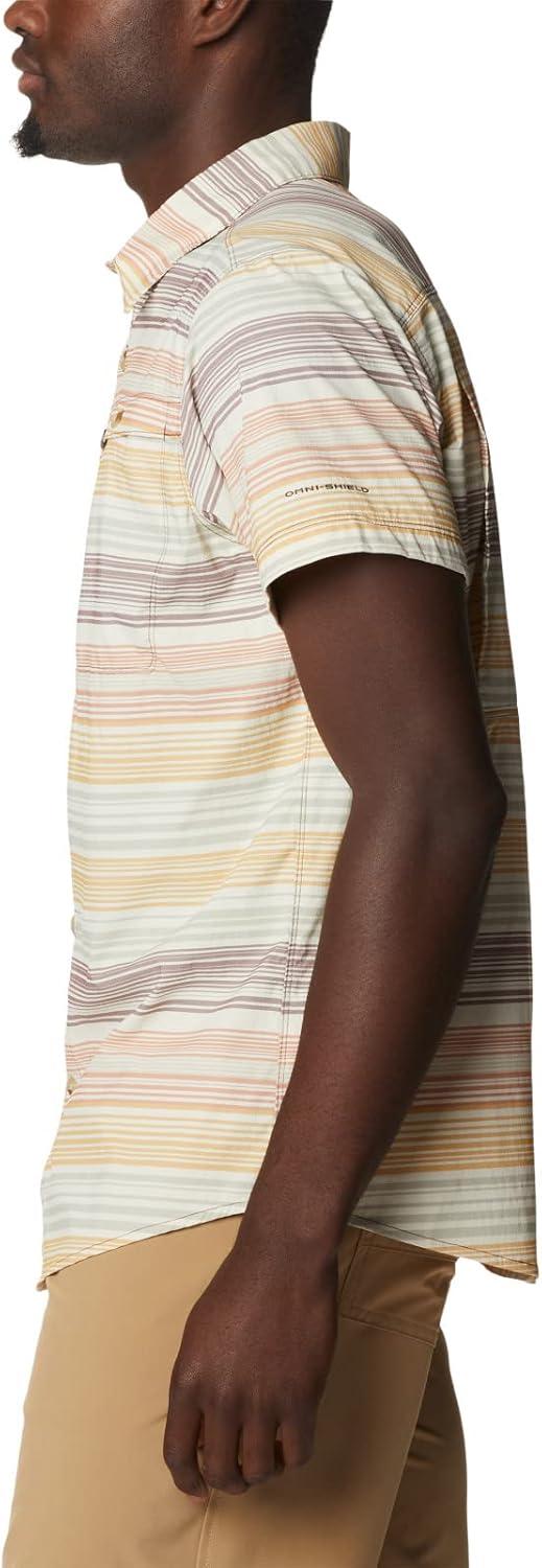imageColumbia Mens Newton Ridge Plaid Short SleeveLight Raisin Striped Sunset