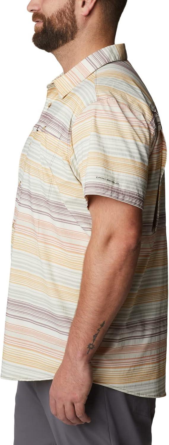 imageColumbia Mens Newton Ridge Plaid Short SleeveLight Raisin Striped Sunset
