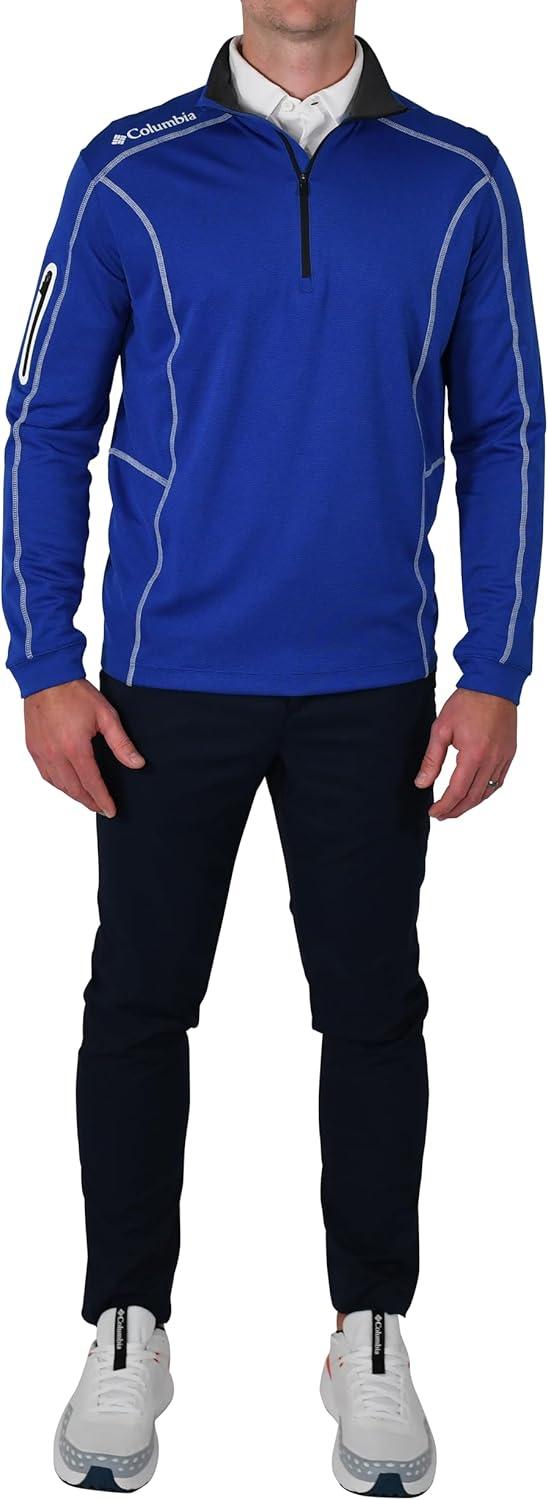 imageColumbia Mens OMNI WICK Shotgun 14 Zip Pullover Breathable Long SleeveAzul