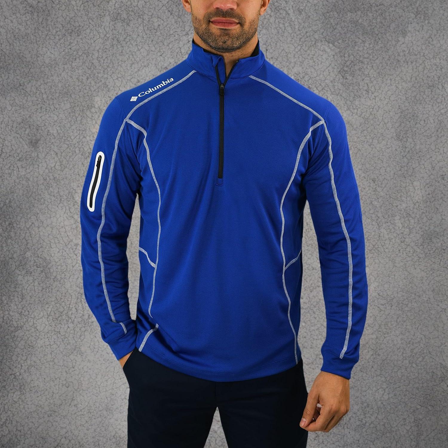 imageColumbia Mens OMNI WICK Shotgun 14 Zip Pullover Breathable Long SleeveAzul