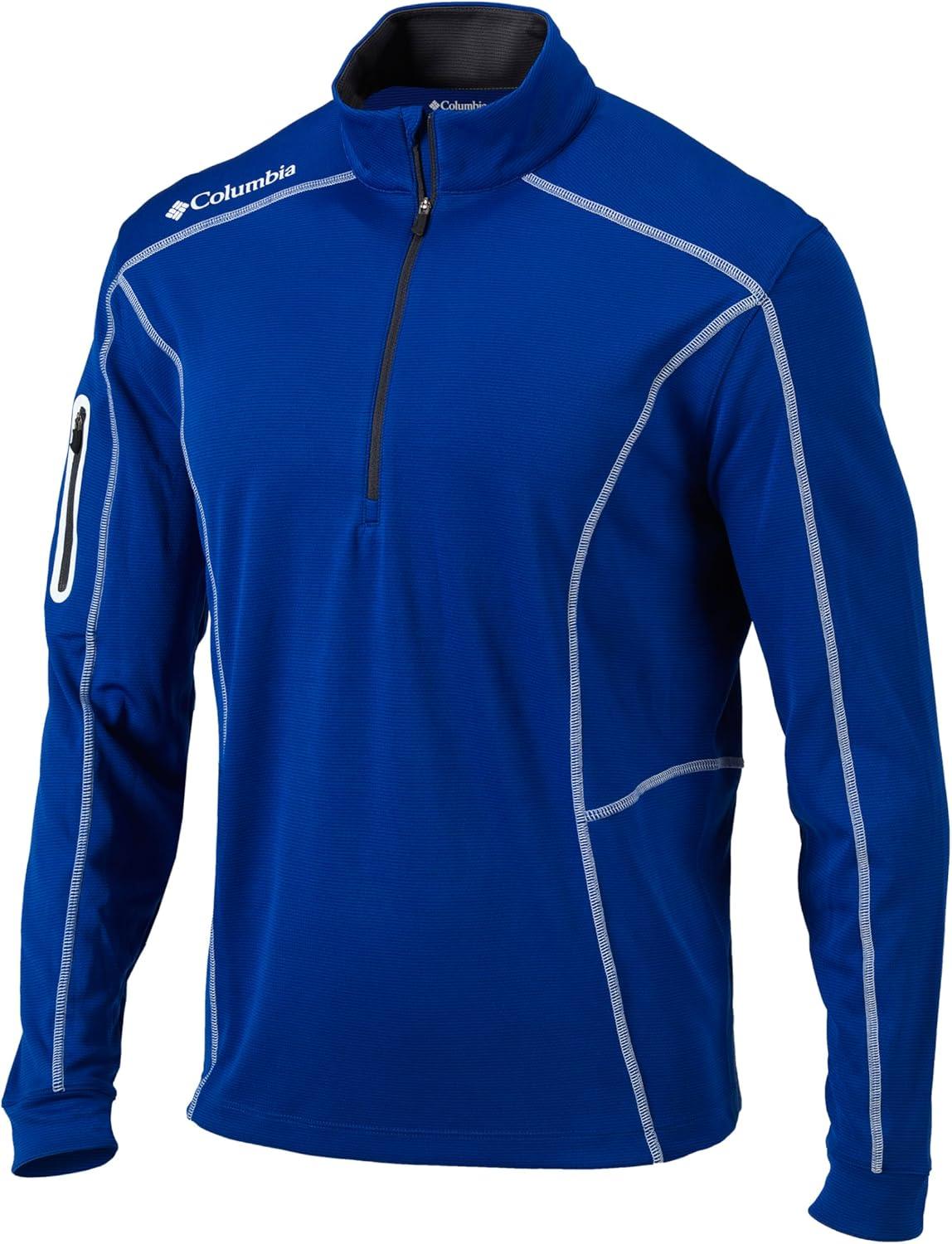 imageColumbia Mens OMNI WICK Shotgun 14 Zip Pullover Breathable Long SleeveAzul