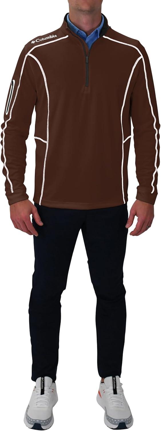 imageColumbia Mens OMNI WICK Shotgun 14 Zip Pullover Breathable Long SleeveBrown